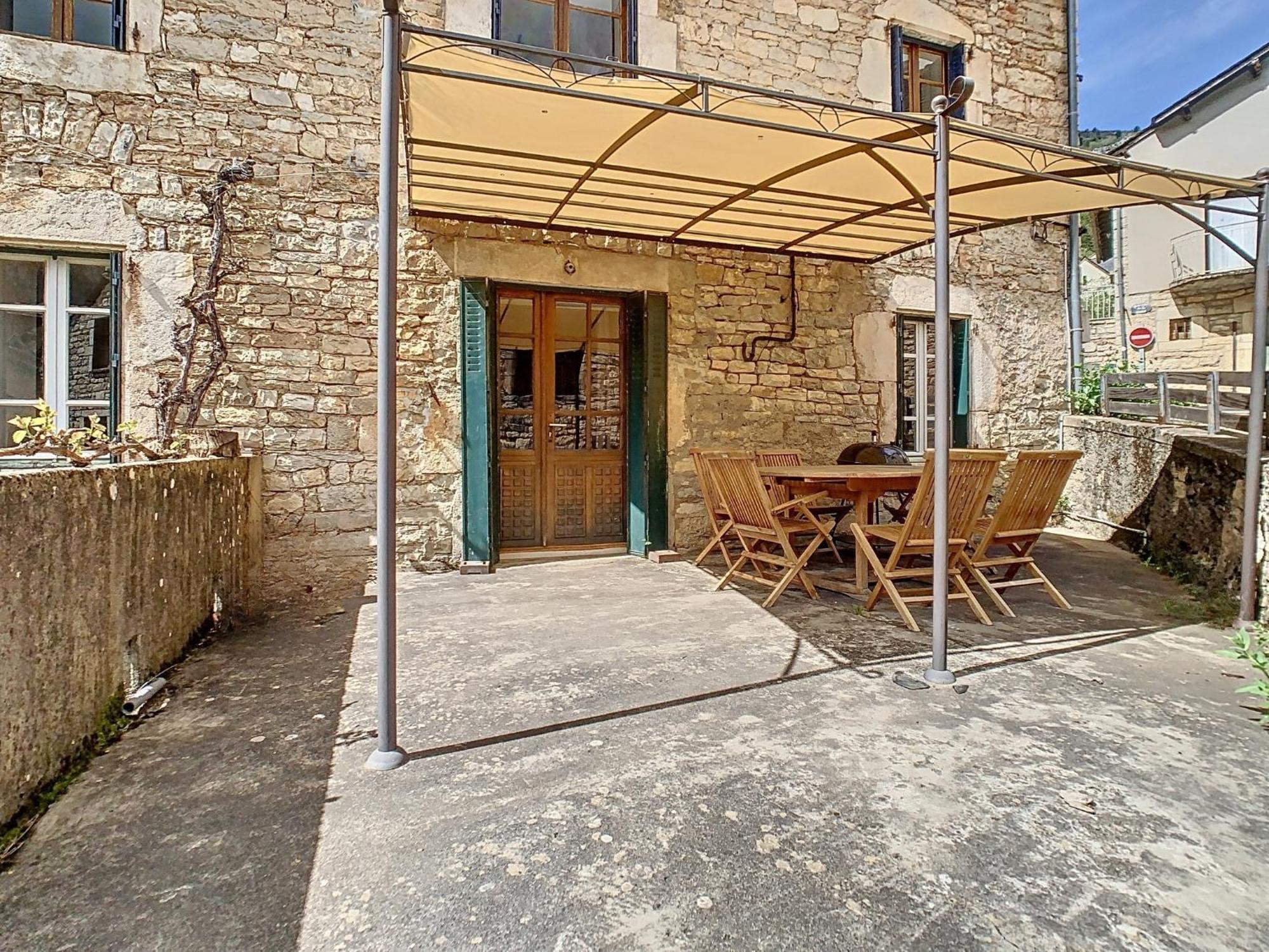 Gorges Du Tarn Gite En Pierres Avec Terrasse Quezac  외부 사진
